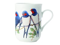 Maxwell & Williams PBW1070 Tasse 330 ml - Birds of the World - Bone China Porcelaine Coffret Cadeau - Hirondelle Multicolore