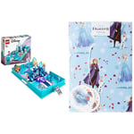 LEGO 43189 Disney Frozen 2 Elsa and the Nokk Storybook Adventures Portable Playset, Travel Toys for Kids with Micro Doll & Frozen Wrapping Paper - Girls Wrapping Paper - Kids Wrapping Paper