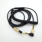 Volume Adjust Headphone Cable HD4.30 Spring Audio Cable for Sennheiser Momentum