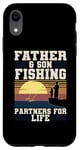 Coque pour iPhone XR Père-fils Partenaires de pêche pour la vie rétro assortis