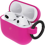 OtterBox Soft Touch Headphone Case for AirPods 3rd Gen 2021, Shockproof, Drop proof, Ultra-Slim, Scratch and Scuff Protective Case for Apple AirPods, Includes Carabiner, Pink