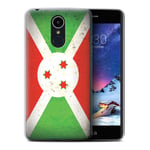 Phone Case for LG K8 2017/M200 African Flag Burundi/Burundian Transparent Clear Ultra Soft Flexi Silicone Gel/TPU Bumper Cover