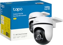 Tapo 1080p Full HD Outdoor Pan/Tilt Security Wi-Fi Camera, 360° Smart Detection,