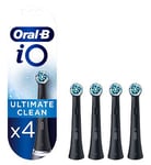 Oral B iO Ultimate Clean Black Replacement Electric Toothbrush Heads 4 Pack
