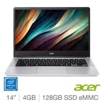 Acer 314, Intel Pentium Silver N6000, 4GB RAM, 128GB eMMC, 14 Inch Chromebook