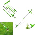 Weed Remover Tool, Weed Puller, Standing Plant Root Remover Tool, Garden Weeder Tool with Steel Handle and 3 Claws, Stand-Up Garden Lawn Easy Root Remover Grabber Tool