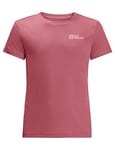 Jack Wolfskin Girl's Active Solid T K T-Shirt, Soft Pink, 10 Years