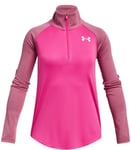 Sweatshirt med huva Under Armour Tech Graphic 1/2 Zip-PNK 1379532-652 Storlek YXS 474