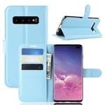 samsung Samsung S10 Plus PU Wallet Case Light Blue