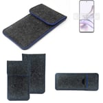 Protective cover for Motorola Moto G13 dark gray blue edge Filz Sleeve Bag Pouch