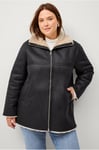 Ellos Collection - Shearling jacka - Svart