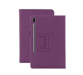 Etui de protection violet pour Samsung Galaxy TAB S7 Plus / S7 FE / S8 Plus 12.4 pouces 4G / 5G avec support - Housse pochette Tab S7+/ S7 Plus 2020 / S7 FE 2021 5G / Tab S8+ 2022 12,4 violette XEPTIO