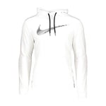 Nike M Nk DRY Hoodie PO Swoosh Sweatshirt - White, Large-T