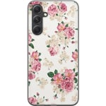 Samsung Galaxy S24 FE Genomskinligt Skal Retro Blommor