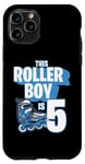 Coque pour iPhone 11 Pro Rollerblading Patin à roulettes pour enfant 5 ans Bleu