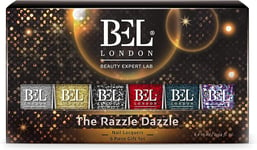 BL Razzle Dazzle - Luxury 6 Colour Glitter Nail Varnish Set for Women - Quick Dr