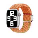Boucle Magnétique Respirante En Nylon Tressé Pour Montre Apple Watch Iwatch 9s10-Boucle Magnétique Tressée Apple - Hermès Orange - (1/2/3 Génération 42 Mm) / 44/45/46/49 Mm Universelle