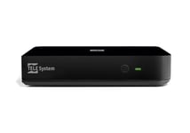 TELE System UP T2 4K : Décodeur numérique terrestre Android TV Ultra HD, Smart TV Upgrade, Tuner DVB-T2 HEVC HDR10+HLG, HDMI/SCART Adapter Inclus-Certificato Google