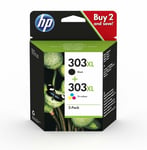HP 303XL Black & Colour Ink Cartridge Combo Pack For ENVY Photo 7830 Printer