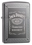 Zippo Pocket Lighter, Metal, Armor Black Ice Whiskey Label, One Size