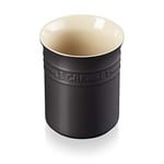 Le Creuset Stoneware Small Utensil Jar, 1.1 Litres, Matte Black, 71501110000001