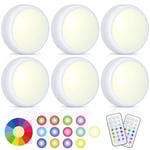LED-strålkastare 6 st med 2 fjärrkontroller RGB Design många färger vit white