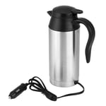 Dingln Travel Kettle Cigarette Lighter-750ml 12V Car Stainless Steel Cigarette Lighter Heating Kettle Mug Electric Travel Thermoses