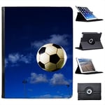 Fancy A Snuggle Football Soccer Ball High in Stadium Sky For Apple iPad 2, 3 & 4 Faux Leather Folio Presenter Case Cover Bag with Stand Capability