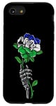 Coque pour iPhone SE (2020) / 7 / 8 Rose du Lesotho avec squelette Pride Drapeau du Lesotho Souvenir