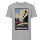 T-Shirt Homme Col Rond Paris New York Paquebot Affiche Poster Vintage Voyage Art Deco 30's