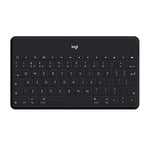 Logitech Keys-To-Go Wireless Bluetooth Keyboard, QWERTZ Swiss Layout - Black