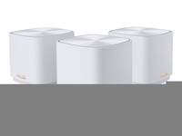 ASUS ZenWiFi XD4 Plus AX1800 3 Pack White, Valkoinen, Sisäinen, Verkkoreititin, Teho, 445,93 m², Kaksitaajuus (2,4 GHz/5 GHz)