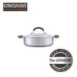 Circulon Total Stainless Steel Non-stick 24cm Casserole Pan Silver