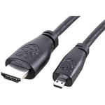 HDMI 2.0 kabel hane - micro hane 1m svart Mfg: Raspberry Pi