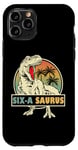 Coque pour iPhone 11 Pro Six-A Suarus Dino T-Rex Dinosaure assorti Famille