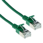 ACT Câble réseau CAT6a U/FTP LSZH - Câble LAN fin 3,8 mm - Câble flexible anti-accroc CAT 6a - Avec fiche RJ45 - Pour une utilisation dans les centres de données, 1,5 m - Vert - DC7751