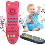 Musik Mobil Telefon TV Fjärrkontroll Baby Tidig Utbildnings Leksaker Elektriska Nummer Engelska Lärande Leksaker present till nyfödd
