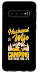 Coque pour Galaxy S10 Mari et femme Camping Partners For Life Sweet Funny Camp
