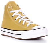 Converse A05467C Chuck Taylor All Star Platform Mustard Junior Size 3 - 6