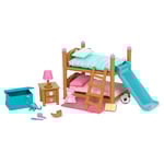 Li'l Woodzeez - Ensemble de Lits superposés - Meubles et Accessoires de Chambre à Coucher Miniatures - Ensemble de 18 pièces avec lit, Jouets, Livre + - Cadeaux pour Les Enfants de 3 Ans +