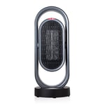 Black+Decker BXSH37010GB Ceramic Tower Heater, Remote Control and 8 Hour Timer, 1.8kW, Black