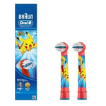 BRAUN Oral-B POKEMON Electric Toothbrush for Kids TWO REPLACEMENT BRUSHES RED