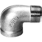 1,1/4&quot; vinkel 90° in/ut gänga AISI 316