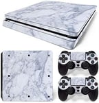 Pattern Series Vinyl Skin Sticker For Ps4 Slim Controller & Console Protect Cover Decal Skin (Marble)