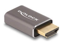 Delock - Hög hastighet - HDMI-adapter med Ethernet - HDMI hane till HDMI hona - grå - 8K60 Hz (7680 x 4320) stöd