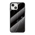 Skal Härdat Glas iPhone 13 Svart Marmor
