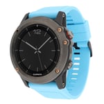Garmin Fenix 5 22mm silicone watch band - Baby Blue Blå