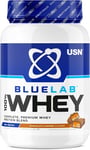 USN Blue Lab Whey Protein Powder: Chocolate Caramel - Whey Protein 908G - Post-W