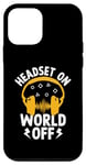 iPhone 12 mini Headset On World Off Video Gamer Gaming Games Case