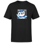 Pokemon Piplup Men's T-Shirt - Black - S